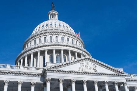 Government Capitol Dome On Blue Sky