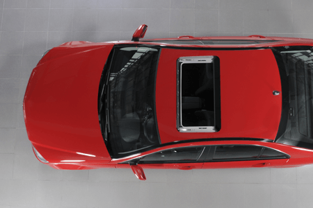 Red Car Birdseye View
