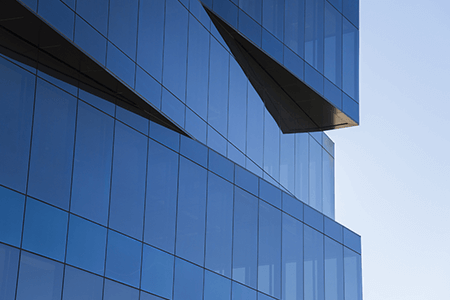 Modern Angular Glass Building