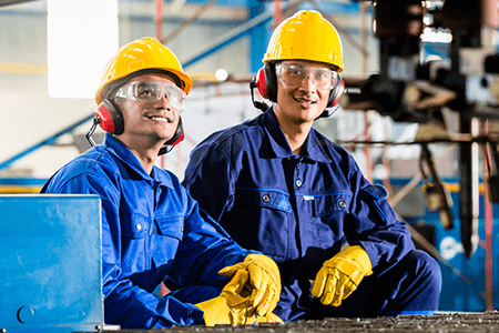 Facility Employees Watching Safely