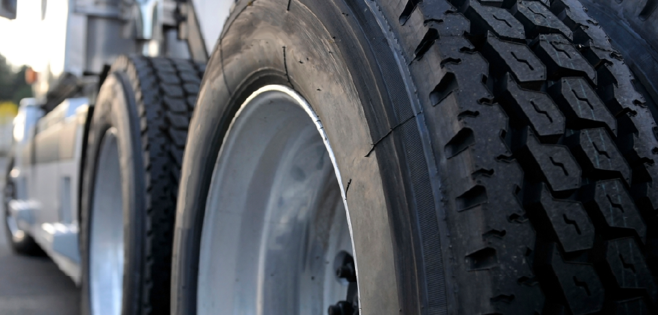 Tires on a Semi Trailer