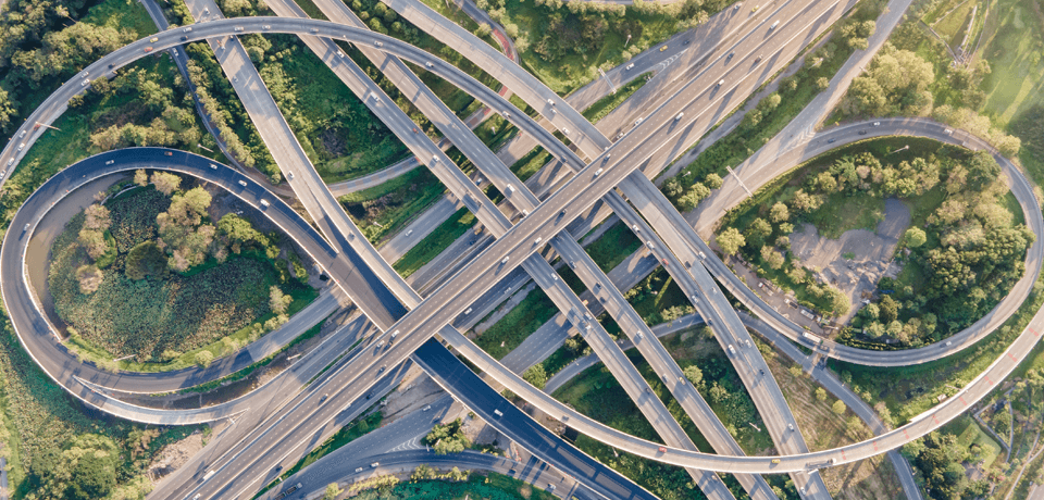 Intricate Highway Intersection