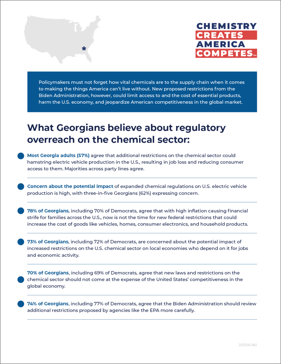 What Georgians Believe About Regulatory Overreach on Chemical Sector - Fact Sheet