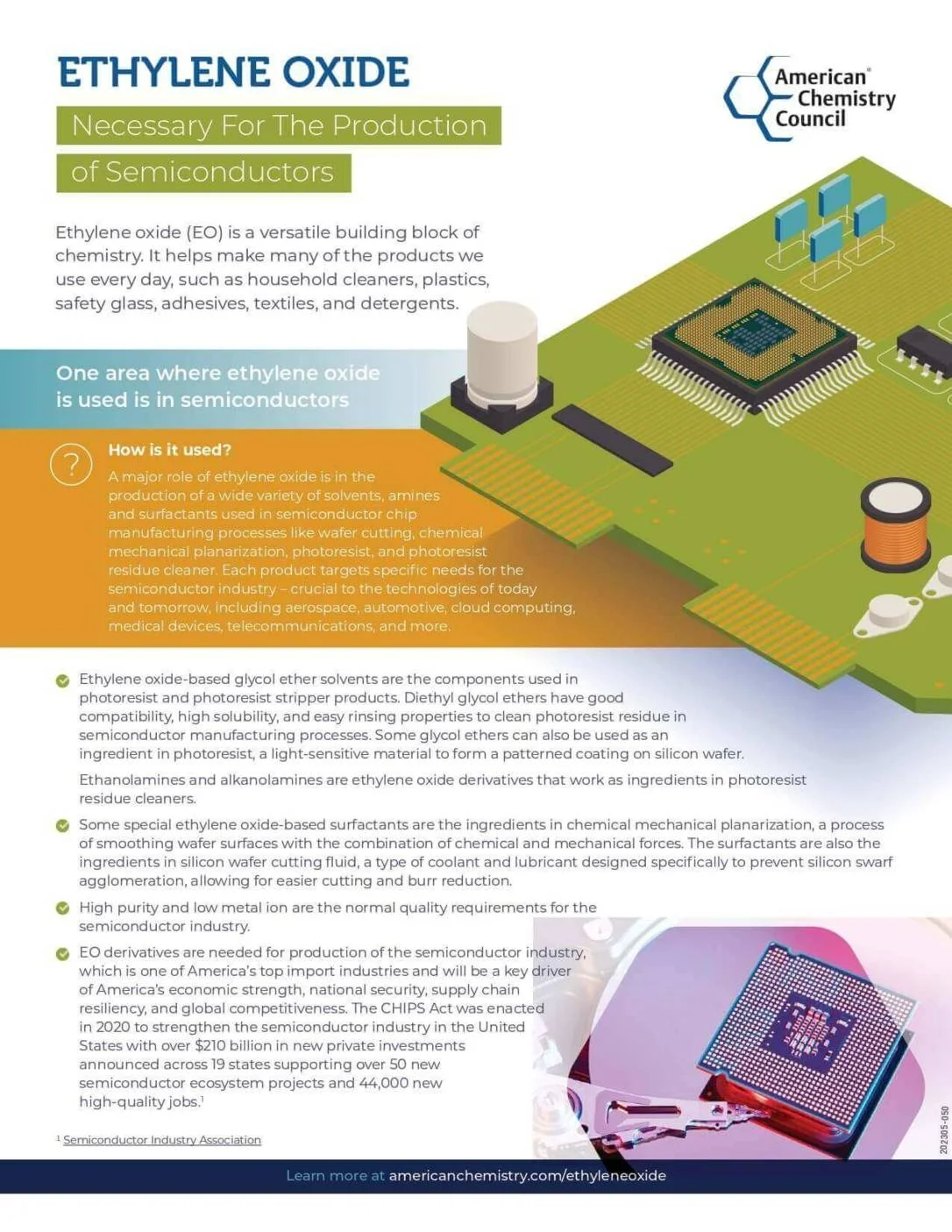 Ethylene Oxide Necessary for Production of Semiconductors