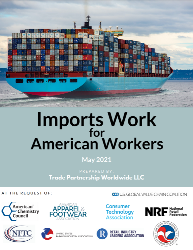 Cargo ship in water - Imports work for American workers